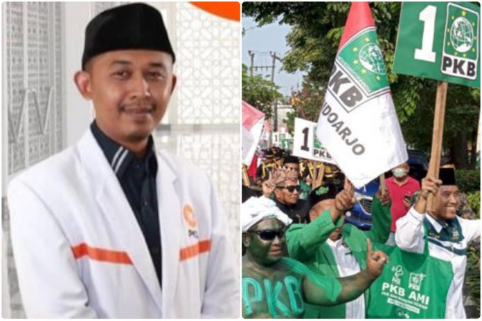 KOLASE: Atok Ashari (kiri) dan rombongan PKB Sidoarjo saat daftar ke KPU Sidoarjo /Foto: Ipung Syaiful