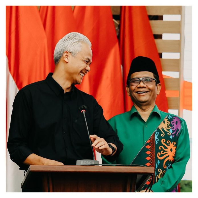 Calon Presiden Ganjar Pranowo dan Calon Wakil Presiden Mahfud MD/Foto: istimewa