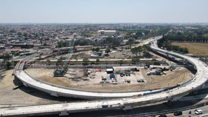 Penampakan Flyover Djuanda yang akan di uji fungsikan pada 15 Desember besok/Foto: Kominfo Sidoarjo