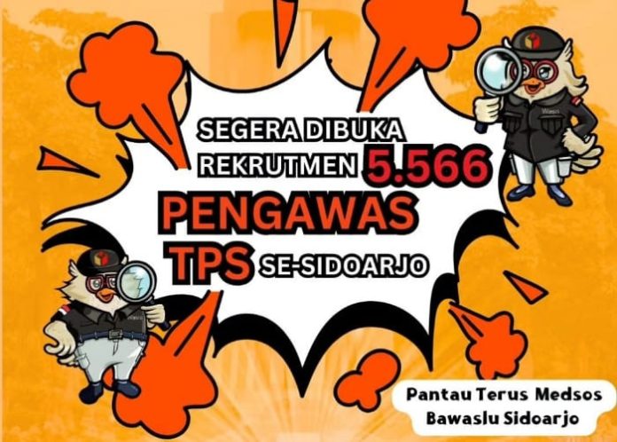FOTO: Pengumuman Rekrutmen Pengawas TPS Bawaslu Sidoarjo/Foto: Istimewa