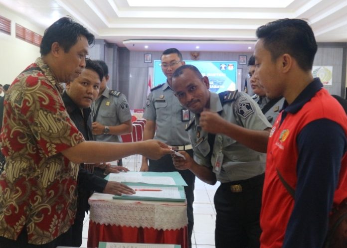 FOTO: Simulasi pemungutan dan penghitungan suara di TPS Khusus Kelas I Surabaya/Foto: Istimewa