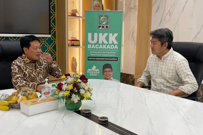 Mas Iin saat menjalani UKK yang dipimpin Mohamad Toha di DPP PKB /Foto: Istimewa