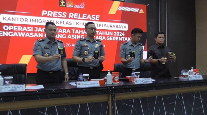 Gelaran rilis di Kantor Imigrasi Kelas I Khusus TPI Surabaya/Foto: Istimewa.