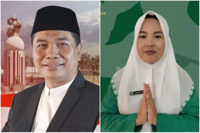Kolase Bacabup Sugiono Adi Salam dan Dzurrotun Nafisah alias Ning Nafis yang saat ini sebagai Ketua PC Fatayat NU Sidoarjo/Istimewa