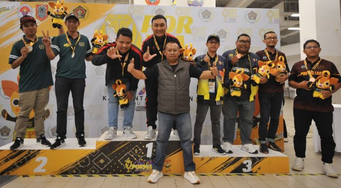 Tim e-Sport PWI Jatim meraih medali emas di ajang Porwanas 2024 di Kalimantan Selatan / Foto: e-sport PWI Jatim for sidoarjonews.id