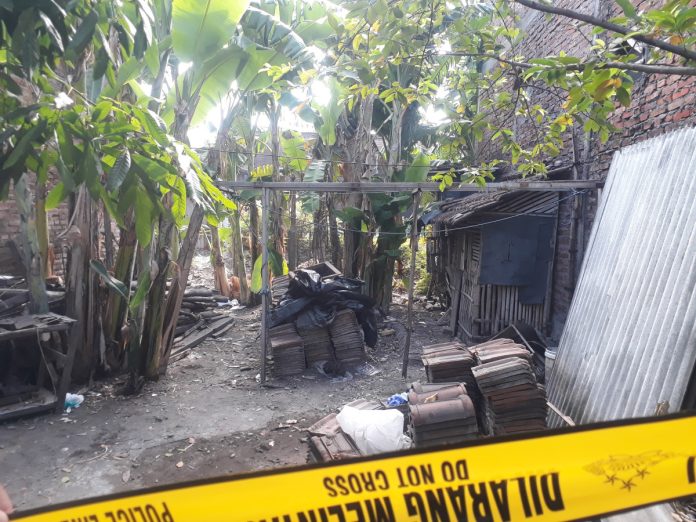 Lokasi ditemukannya mayat wanita di Dusun Sidorame, Desa Sidorejo, Kecamatan Krian pada Rabu (30/10) pagi / Foto : hnf