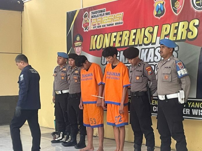 Kedua pelaku saat gelaran pers rilis / Foto : istimewa.