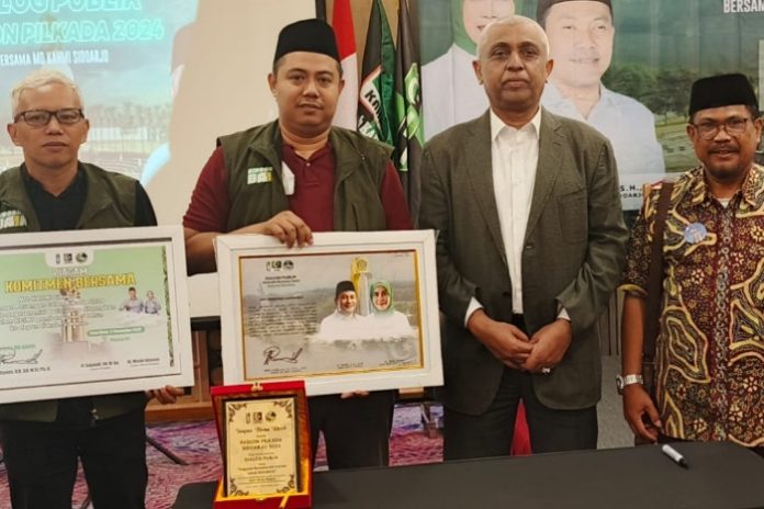 MD KAHMI Sidoarjo saat menggelar dialog bersama kedua paslon Pilbup Sidoarjo/Foto; Ipung Syaiful