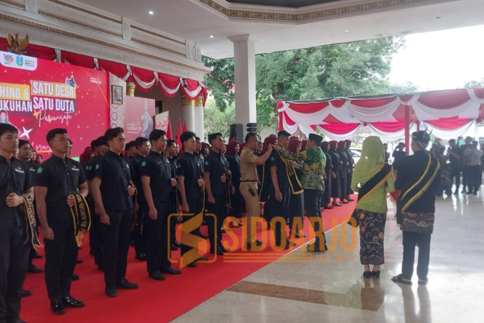 Plt Bupati Sidoarjo, Subandi, saat launching 1 Desa 1 Duta Pariwisata di Pendopo Delta Wibawa/Foto: Ipung Syaiful