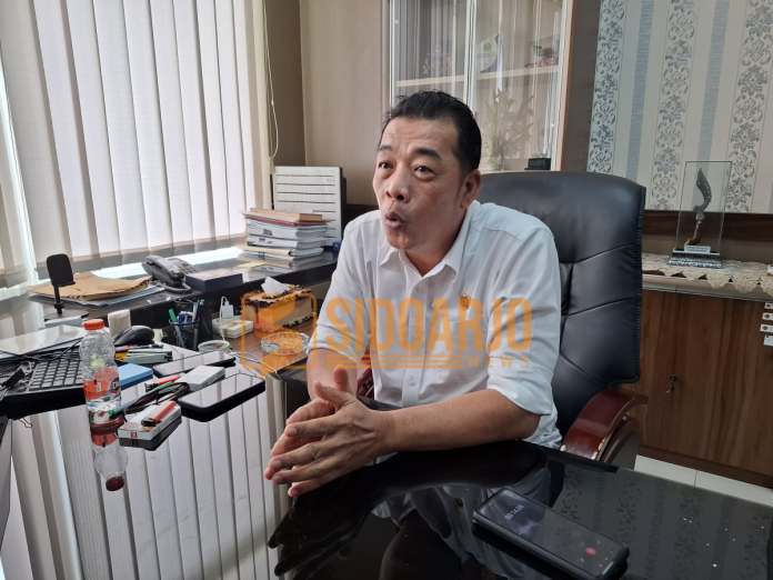 Muh Rizal Kepala BPN Sidoarjo saat diwawancarai awak media/Foto: Ipung Syaiful