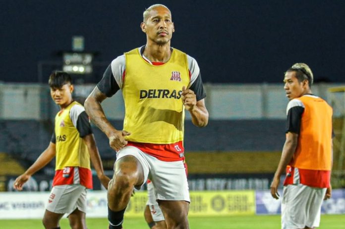 Skuad Deltras FC saat latihan jelang lawan PSPS Pekanbaru/Instagram @deltras.official