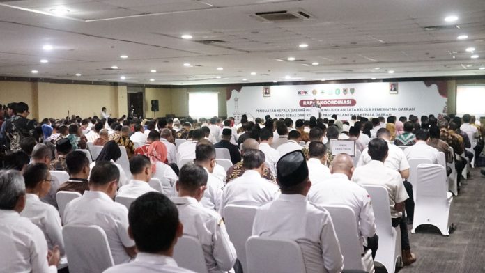 Komisi Pemberantasan Korupsi (KPK) mengadakan rapat kordinasi penguatan kepala daerah di Jogja Expo Center, Yogyakarta, Rabu (19/3/2025).