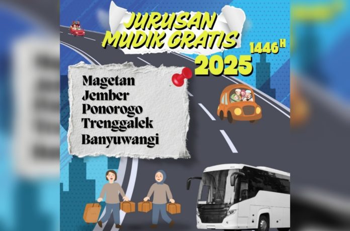 Pemkab Sidoarjo melalui Dinas Perhubungan kembali mengadakan program Mudik Gratis 2025 / Foto: istimewa