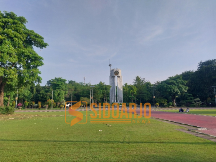 Suasana Alun-alun Sidoarjo yang bakal di revitalisasi dengan dilengkapi berbagai fasilitas/Foto: ipung Syaiful