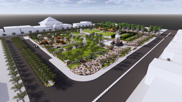 Gambar desain pembangunan Alun-alun Sidoarjo yang menghabiskan anggaran Rp24,6 miliar/foto: Dok. Istimewa