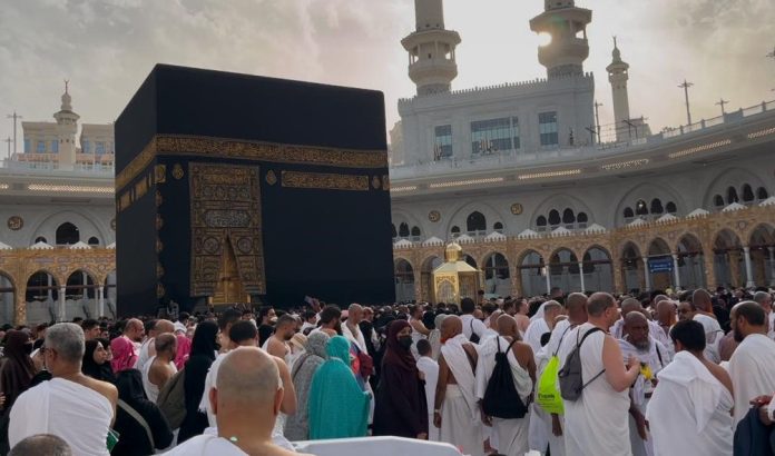 suasana jemaah haji di Masjidil Haram