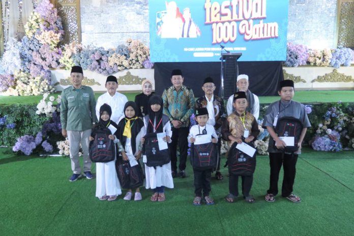 Bupati Sidoarjo, Subandi saat menghadiri acara festival yatim 2025/Foto: Hnf