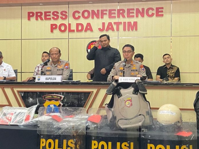 Suasana saat pers rilis di Mapolda Jatim/Foto: istimewa