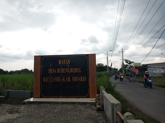 Batas desa Durungbedug, Candi, Sidoarjo, Jawa Timur/Foto: istimewa.