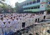 Ribuan Siswa Al-Falah Darussalam Gelar Salat Gaib dan Donasi untuk Korban Bencana Sumatra Para siswa melakukan salat gaib dan penggalangan donasi/Foto : Hnf