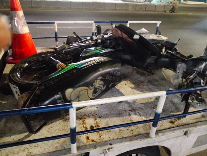 Kondisi seperti motor korban laka lantas pasca insiden / Foto: istimewa